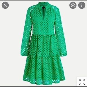 J Crew Kelly Green Popover Dress